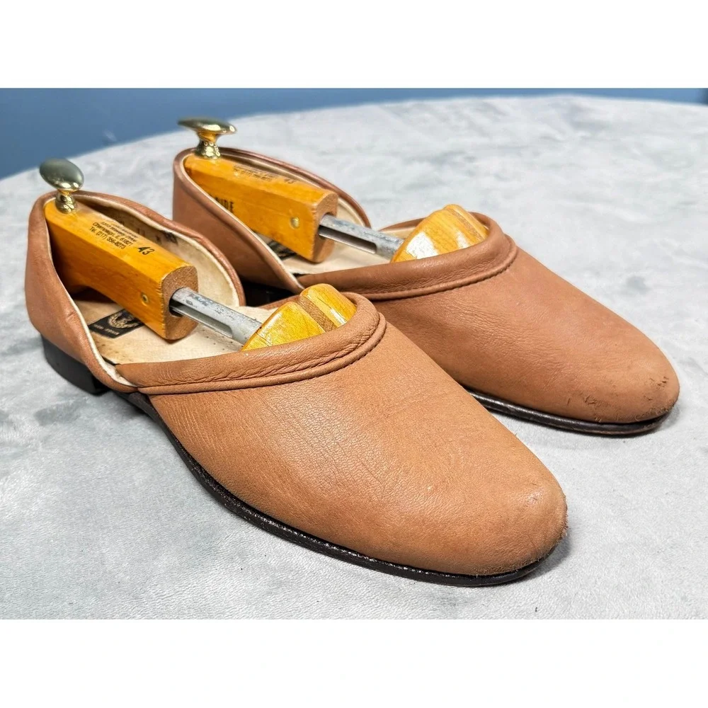 Sesto Meucci Mules Womens 11 M Brown Leather Slip On Made in Italy
